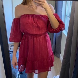 Off Shoulder Strapless Pink Francescas Dress